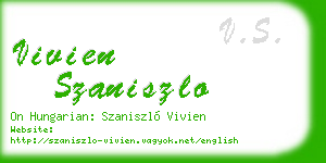 vivien szaniszlo business card