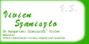 vivien szaniszlo business card